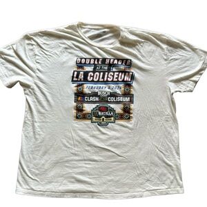 NASCAR Clash at the Coliseum Los Angeles White 2XL Double Side Graphics T-shirt